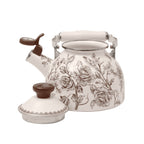 PioneerHome™ 2.0-Quart Enamel on Steel Agatha Tea Kettle, Brown - PioneerHome™