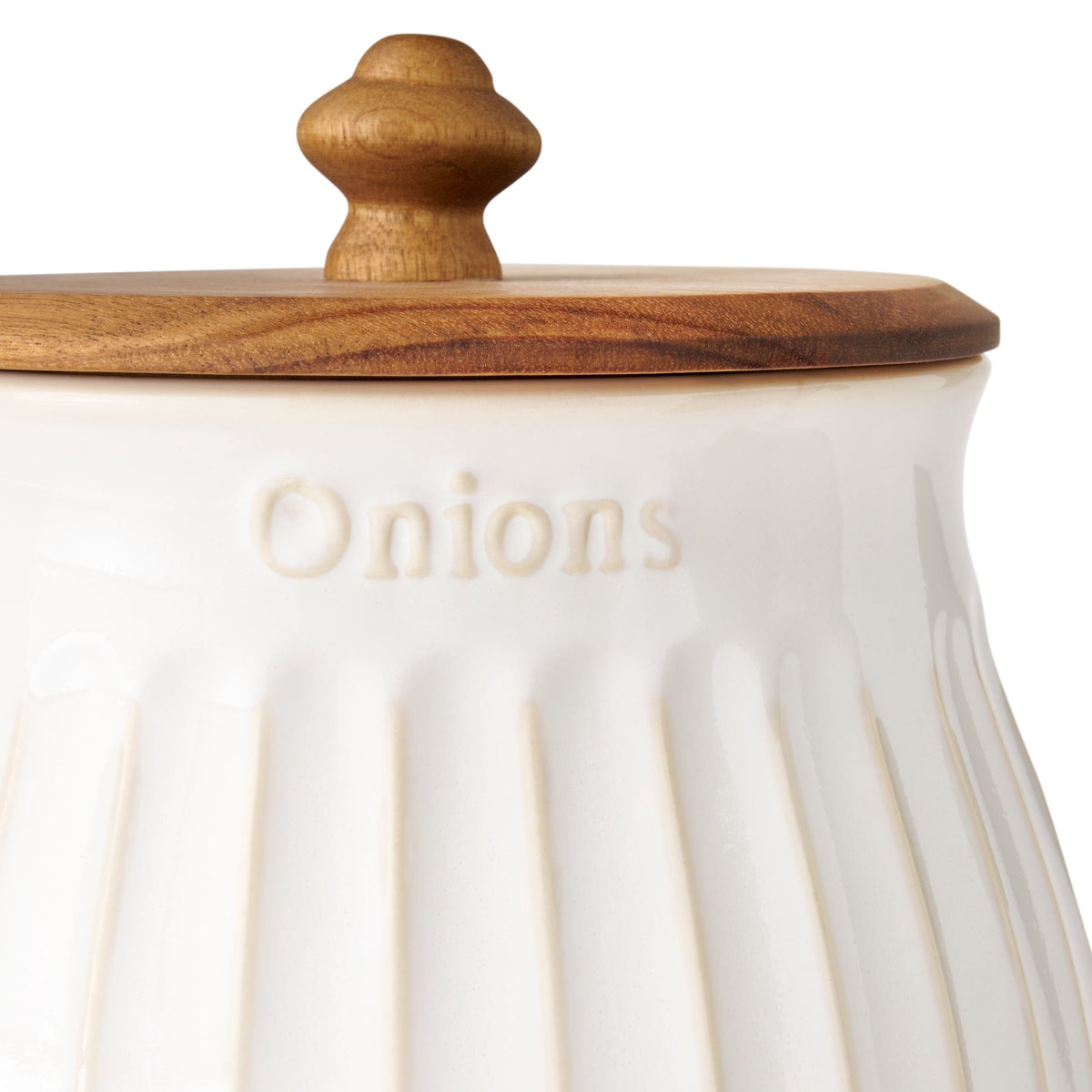 PioneerHome™ Colette Stoneware Onion Keeper, White - PioneerHome™