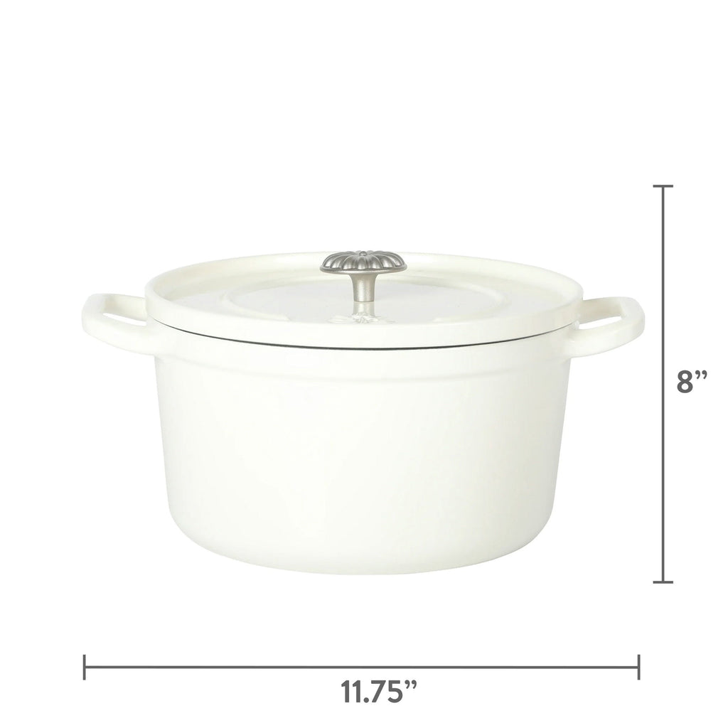PioneerHome™ 5-Quart Enameled Cast Iron Dutch Oven with Lid, Linen - PioneerHome™