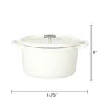 PioneerHome™ 5-Quart Enameled Cast Iron Dutch Oven with Lid, Linen - PioneerHome™