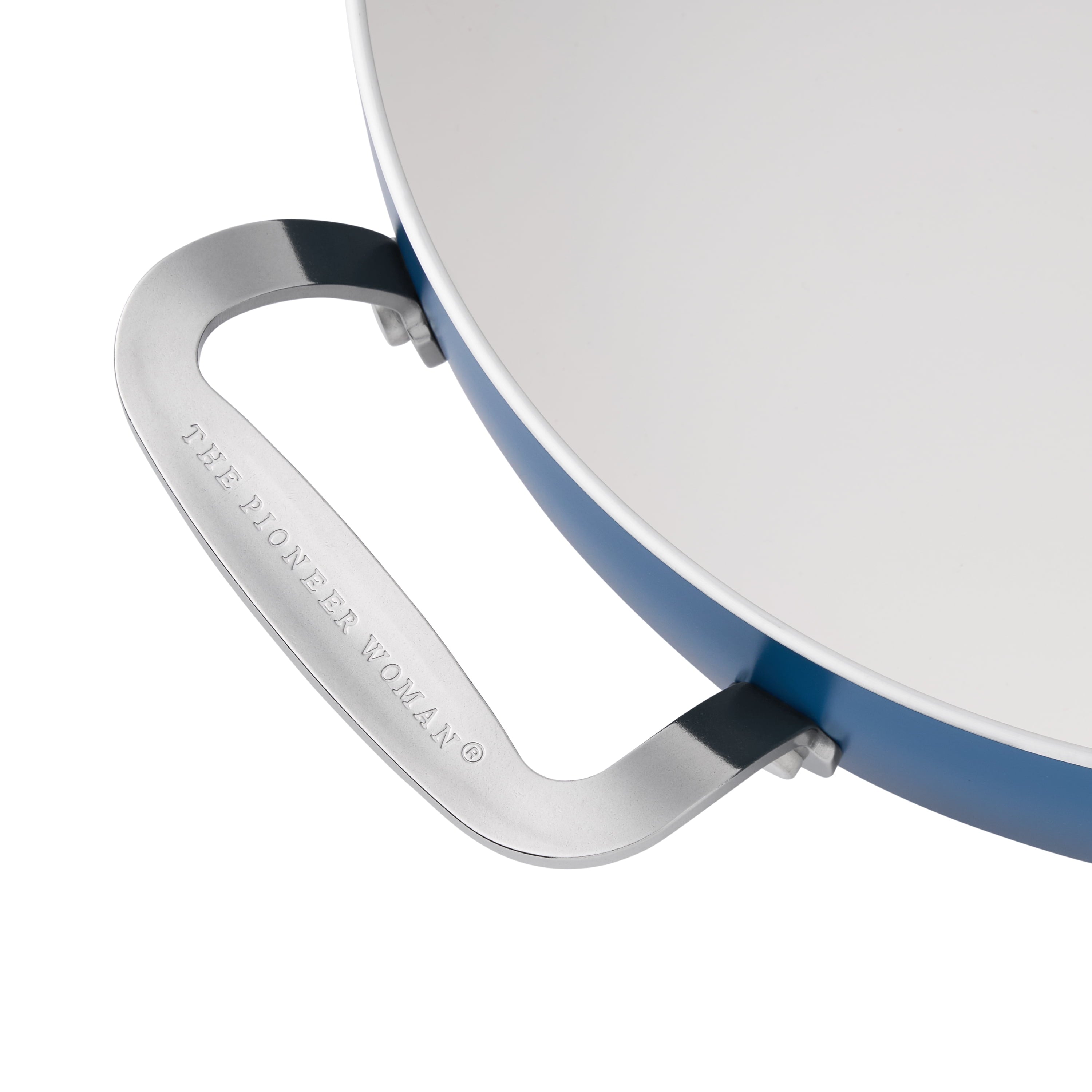 PioneerHome™ Harlow 12" Ceramic Non-Stick Everyday Pan with Lid, Denim Blue - PioneerHome™