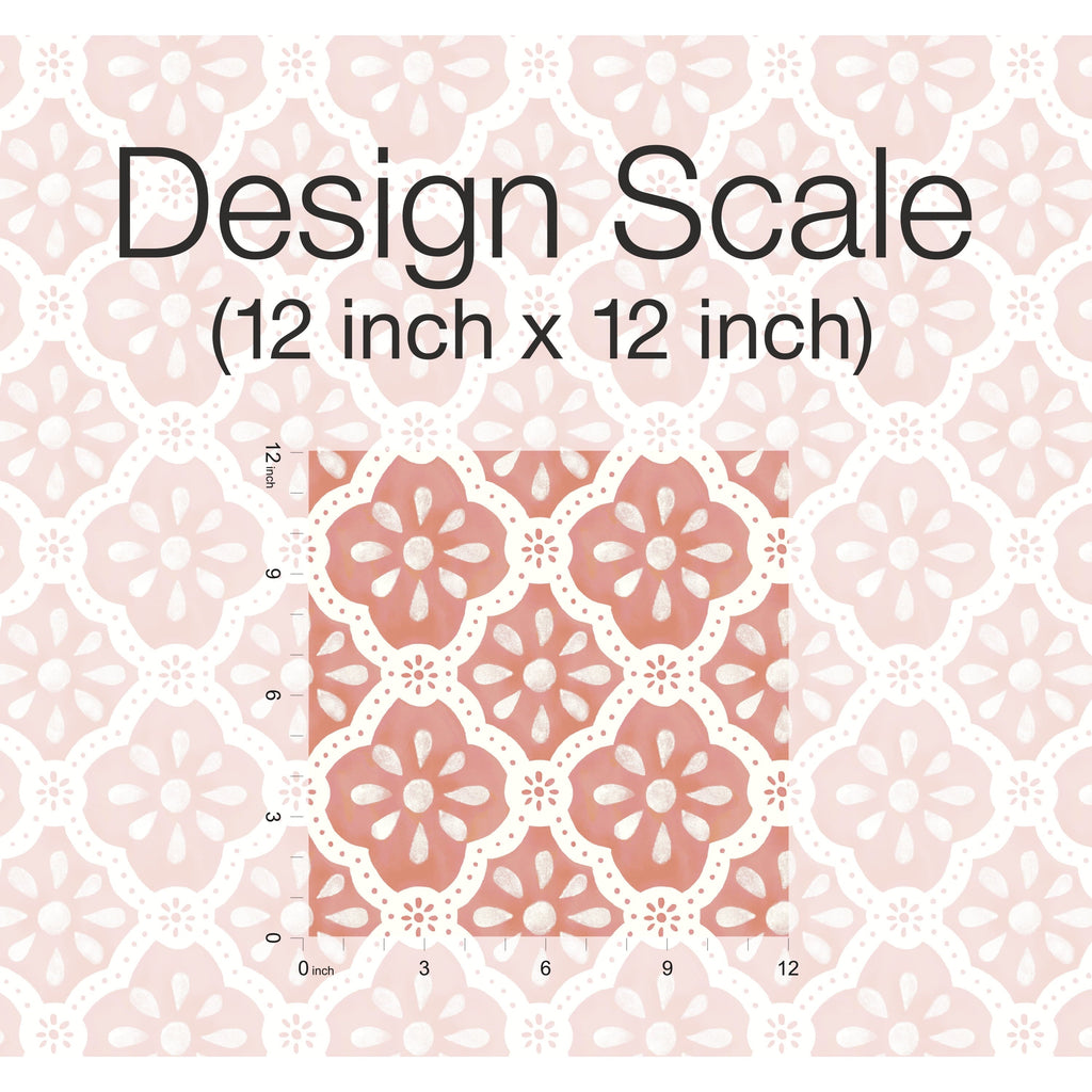 PioneerHome™ Pink Salmon Washy Trellis Peel and Stick Wallpaper, 18" x 18.86' - PioneerHome™