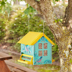 PioneerHome™ Bird Ogee Metal Squirrel Proof Hopper Bird Feeder 5.5QT , Teal Yellow - PioneerHome™