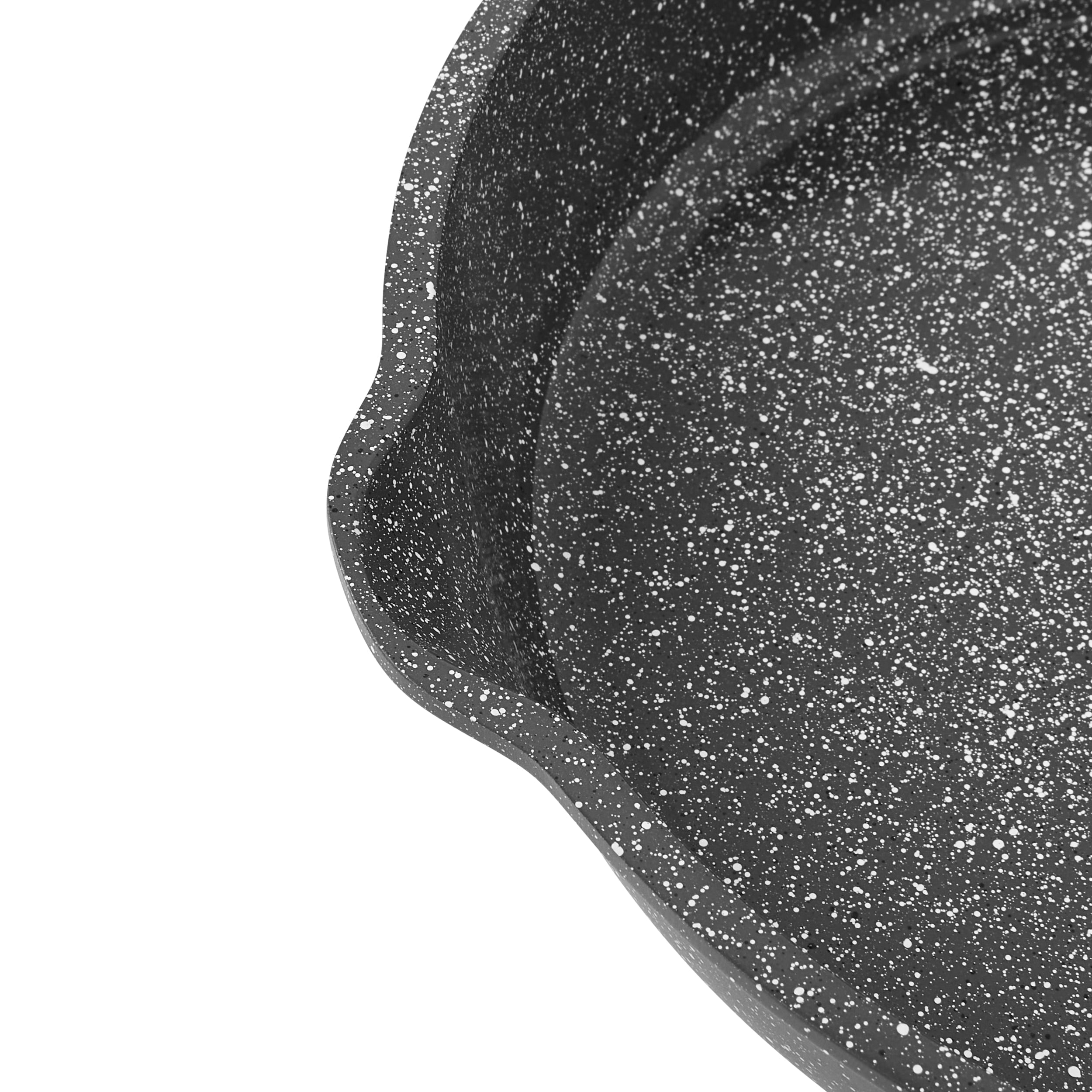 PioneerHome™ Prairie Signature 2-Piece Cast Aluminum 10" & 12" Fry Pan Set, Charcoal Speckle - PioneerHome™