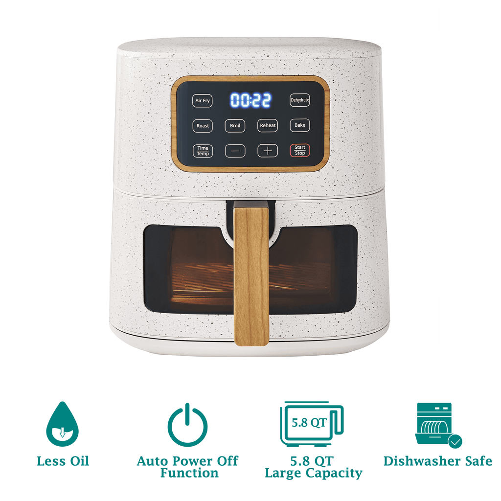 PioneerHome™ 5.8 Qt Air Fryer, Linen Speckle - Energy Efficient - PioneerHome™