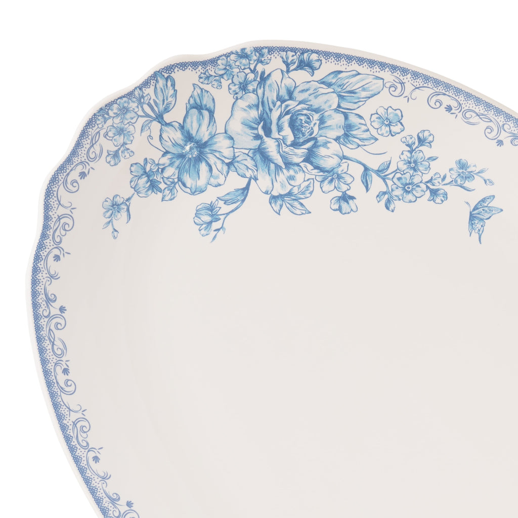 PioneerHome™ Agatha Stoneware 16-inch Serving Platter, Blue - PioneerHome™