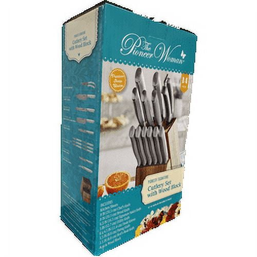 PioneerHome™ Pioneer Signature 14-Piece Stainless Steel Knife Block Set, Gray - PioneerHome™