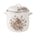 PioneerHome™ Agatha 12 Qt Enamel on Steel Stock Pot with Lid, Brown - Farmhouse - PioneerHome™