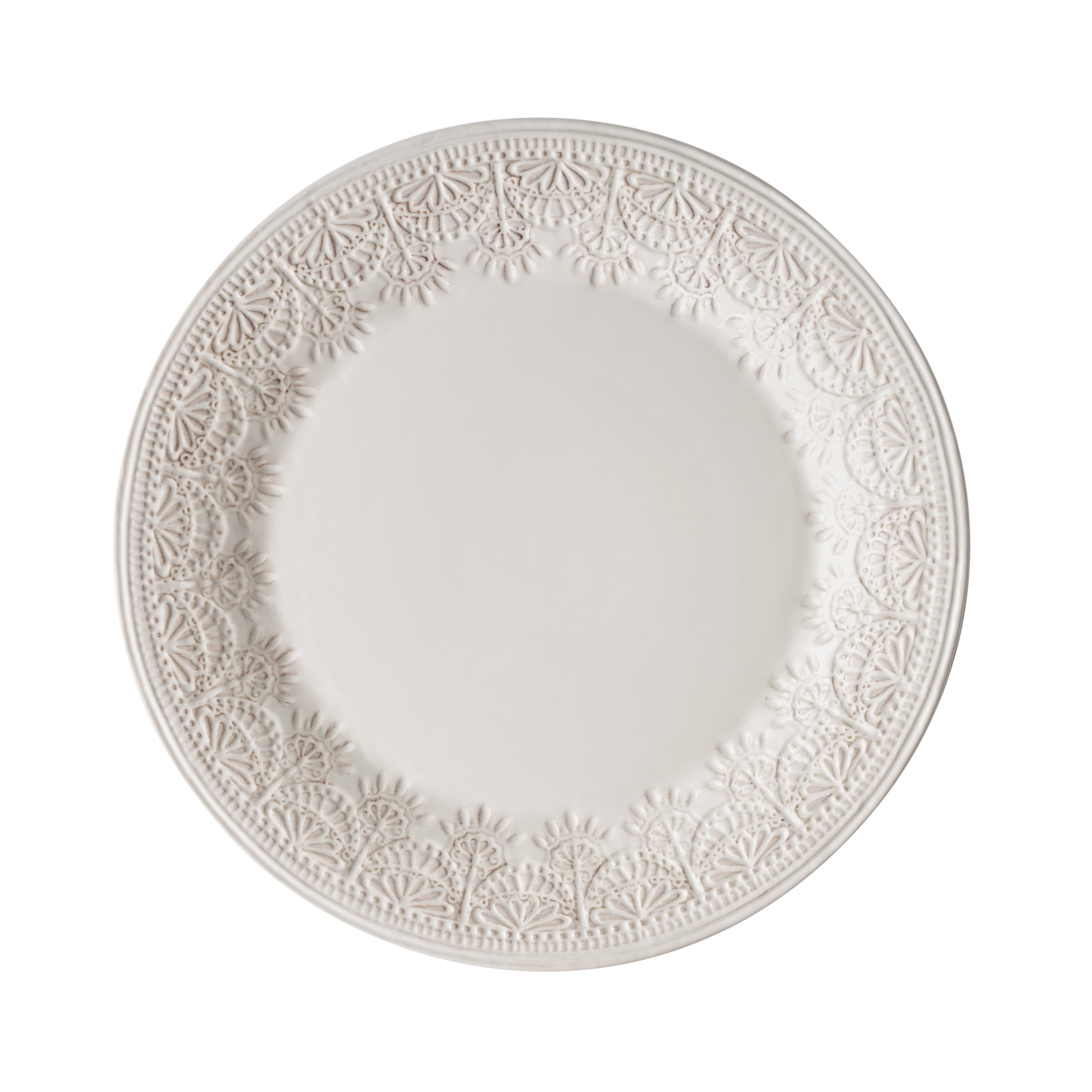 PioneerHome™ Vintage Lace 12-Piece Ceramic Dinnerware Set, Linen - PioneerHome™