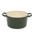 PioneerHome™ 5-Quart Enamel Cast Iron Dutch Oven with Lid, Dark Green - Rustic Home - PioneerHome™