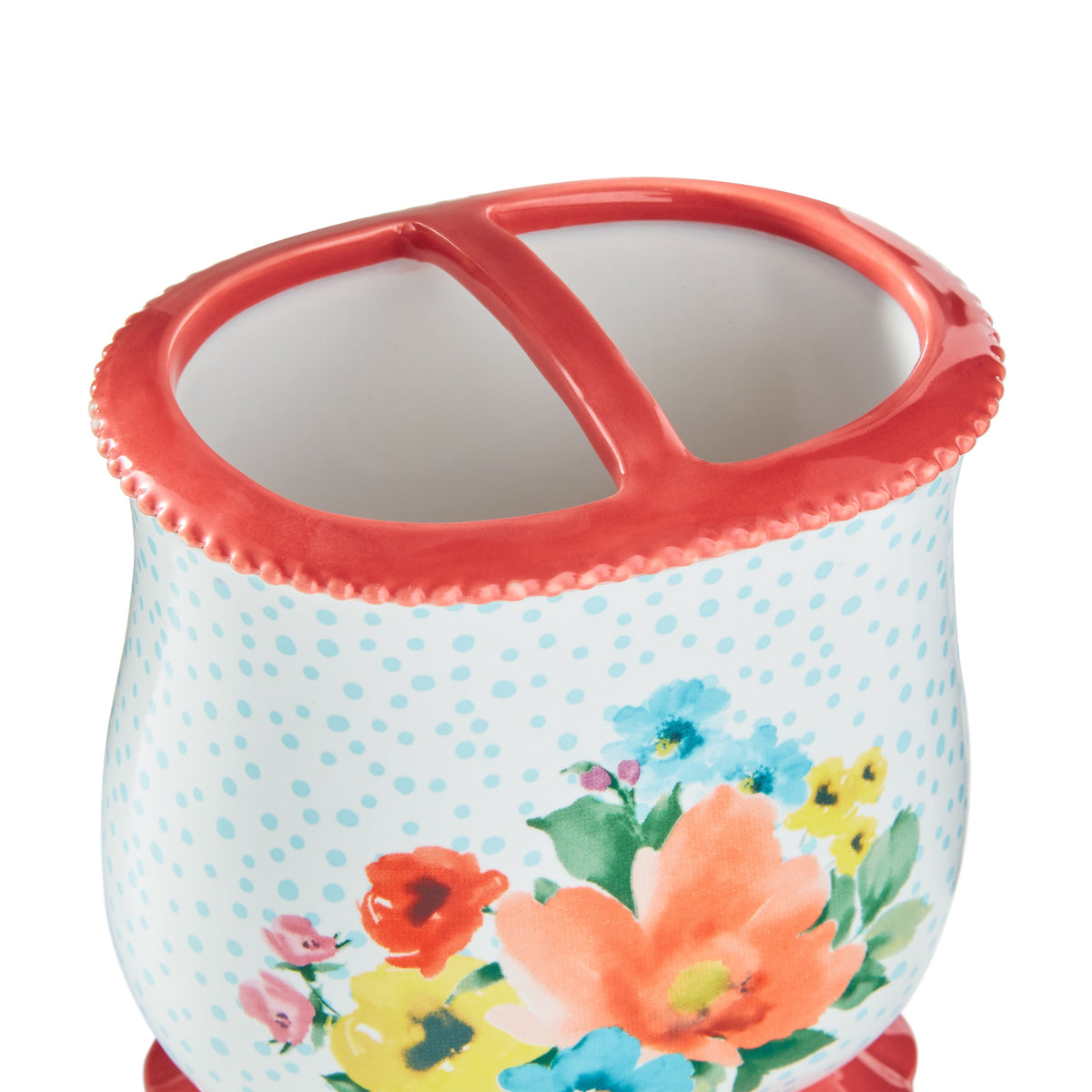 PioneerHome™ Multi- Color 2 Piece Ceramic Bath Accessories Set, Breezy Blossom - PioneerHome™