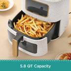PioneerHome™ 5.8 Qt Air Fryer, Linen Speckle - Energy Efficient - PioneerHome™