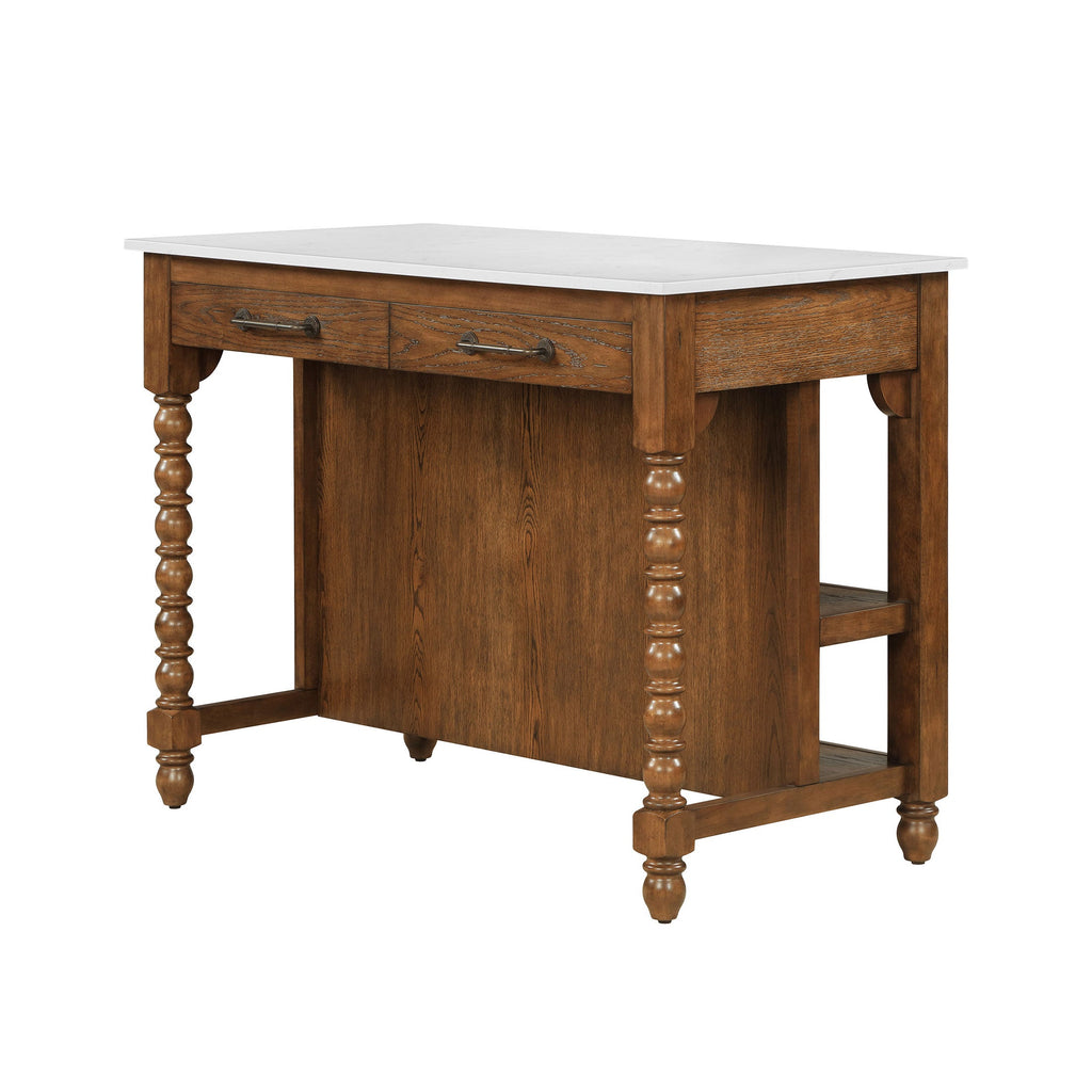 PioneerHome™ Harper Kitchen Island with Drawers, Homestead Brown - PioneerHome™