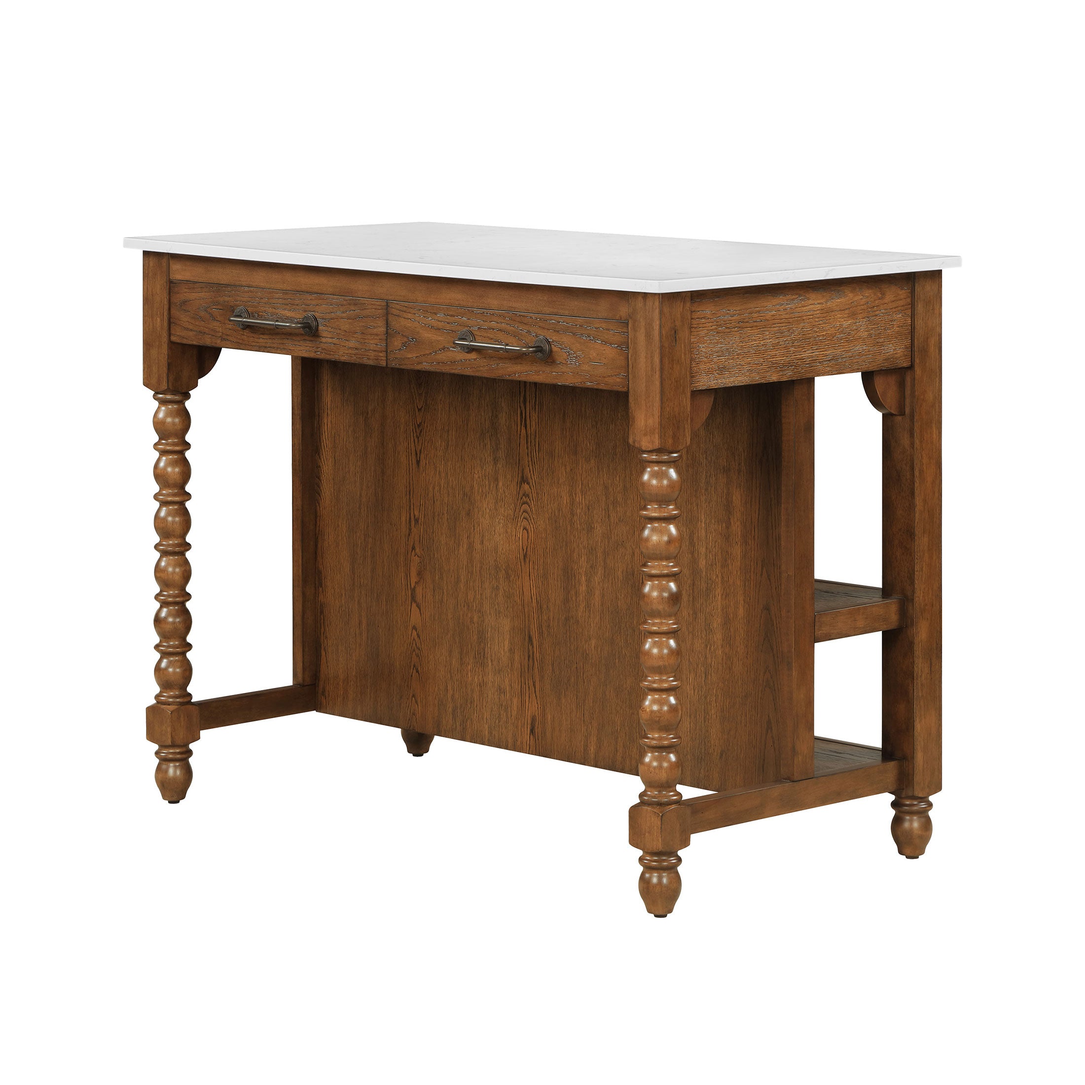 PioneerHome™ Harper Kitchen Island with Drawers, Homestead Brown - PioneerHome™