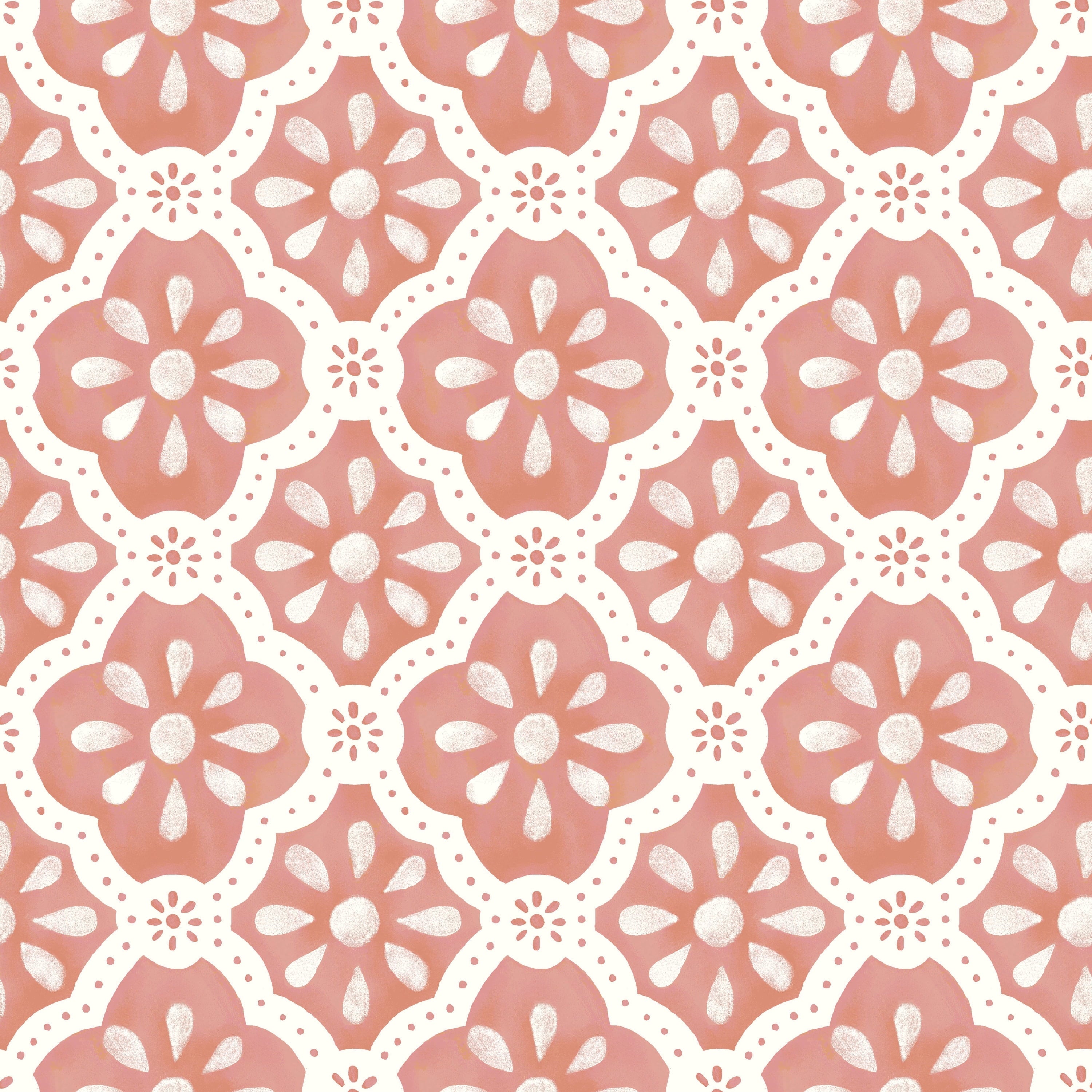 PioneerHome™ Pink Salmon Washy Trellis Peel and Stick Wallpaper, 18" x 18.86' - PioneerHome™