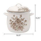 PioneerHome™ Agatha 12 Qt Enamel on Steel Stock Pot with Lid, Brown - Farmhouse - PioneerHome™