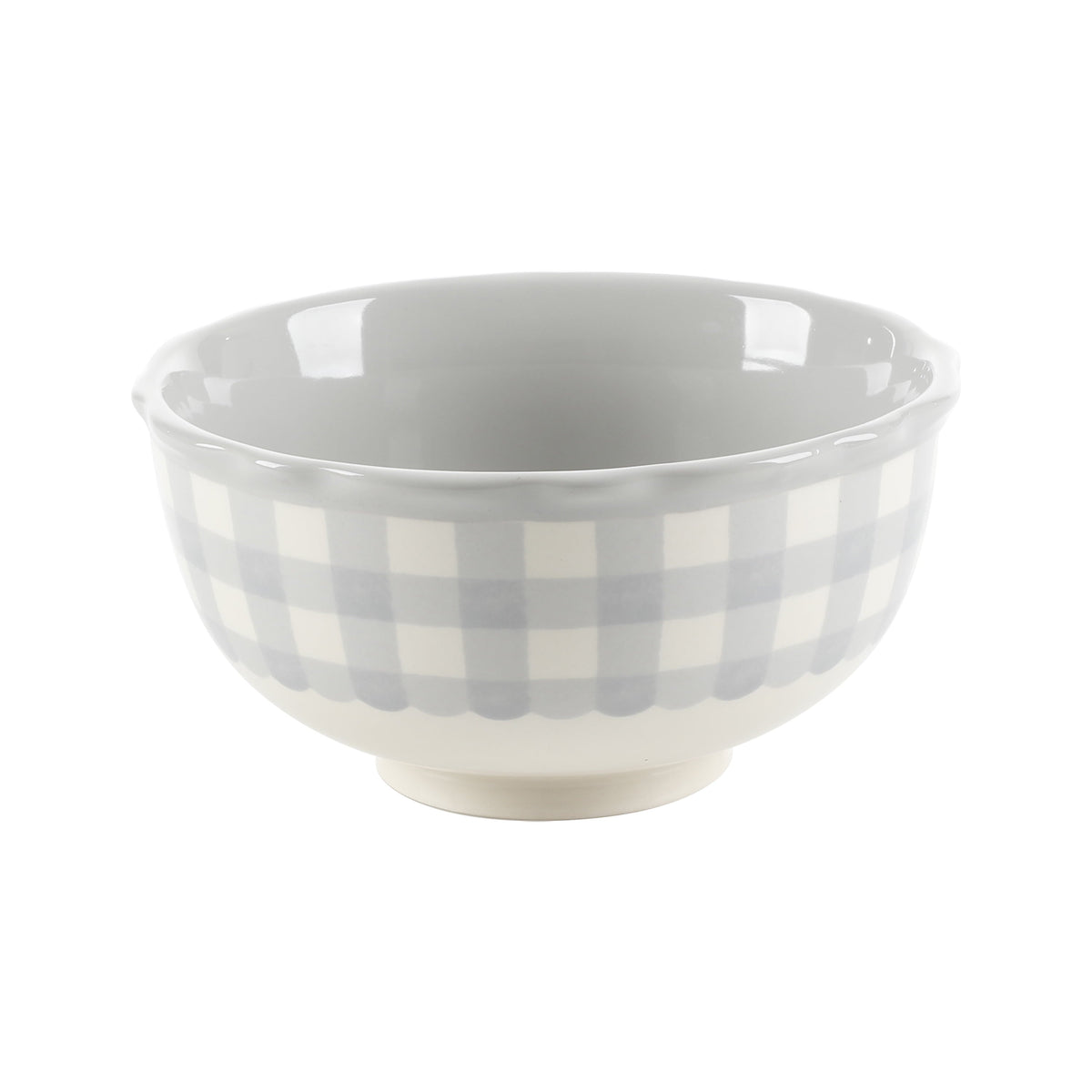 PioneerHome™ Gingham 12-Piece Ceramic Dinnerware Set, Gray - PioneerHome™