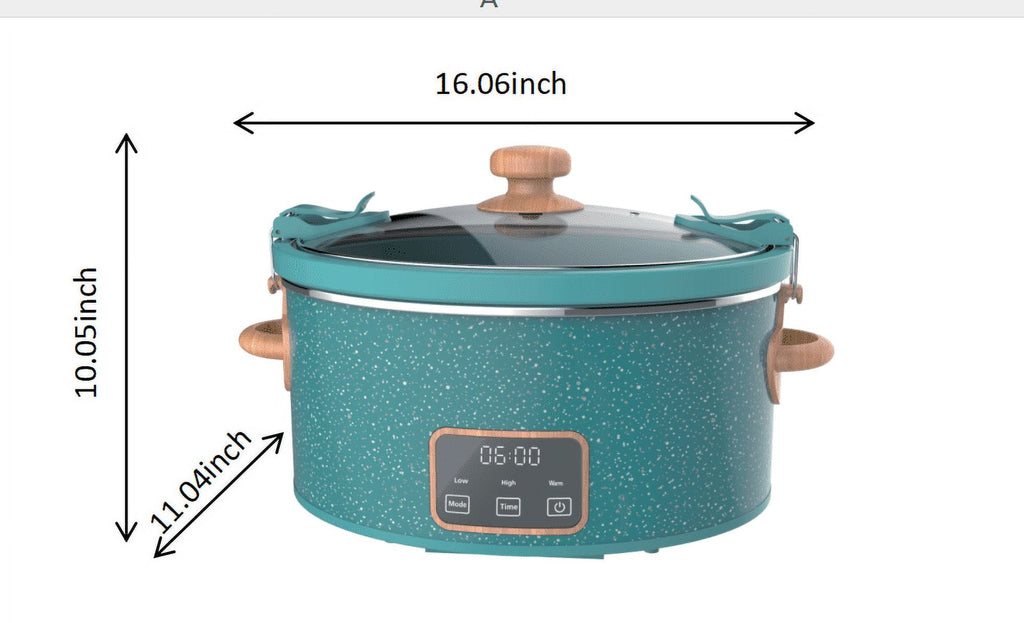 PioneerHome™ Teal Speckle 6 Quart Slow Cooker - PioneerHome™