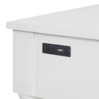 PioneerHome™ Harper Spindle Nightstand with USB Charging Ports, Adults and Teens, White Finish - PioneerHome™