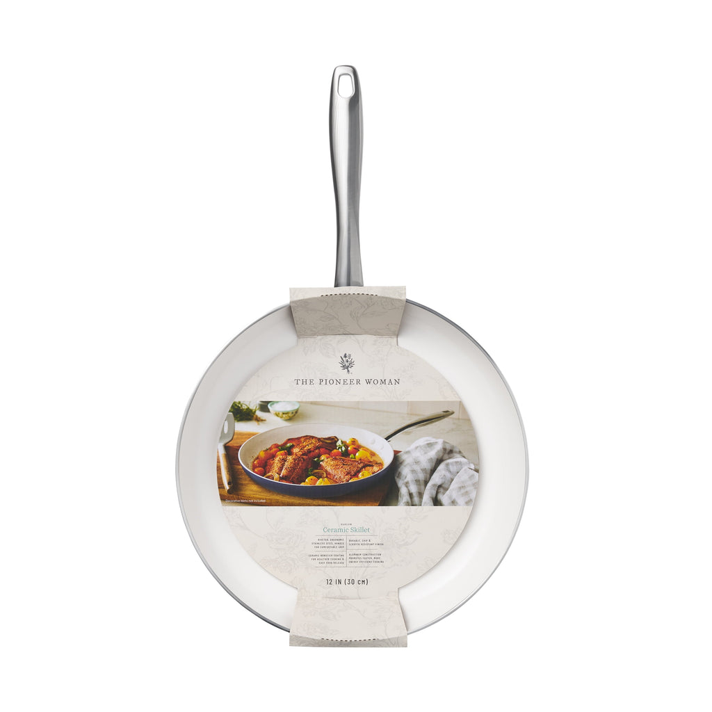 PioneerHome™ Harlow 12" Ceramic Non-Stick Fry Pan, Denim Blue - PioneerHome™