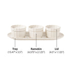PioneerHome™ Pioneer Woman Cream Colette Tray with 3 Bowls with lids - PioneerHome™