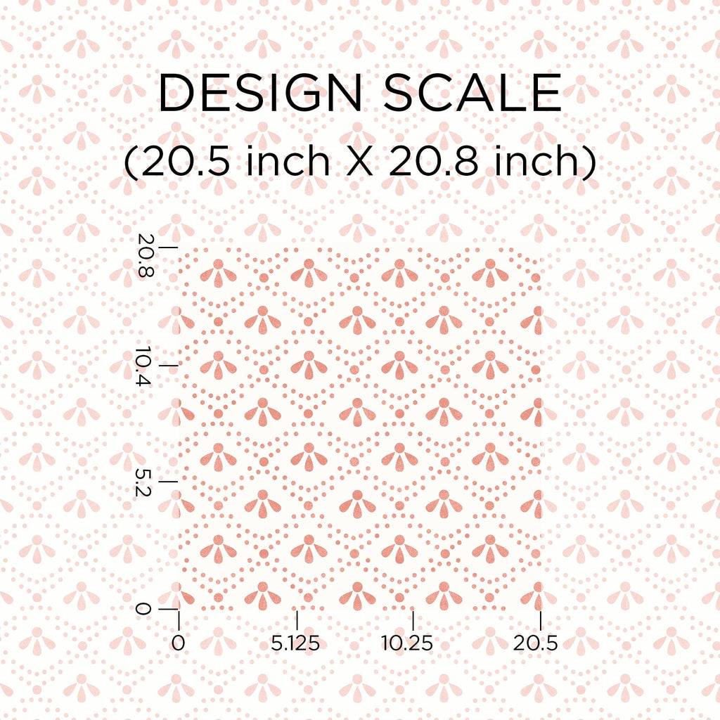 PioneerHome™ Coral Tonal Scallop Peel And Stick Vinyl Wallpaper, 215-in by 20.5-in, 30.75 sq. - PioneerHome™