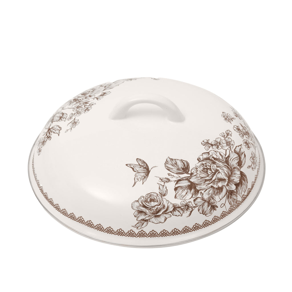 PioneerHome™ Agatha 12 Qt Enamel on Steel Stock Pot with Lid, Brown - Farmhouse - PioneerHome™
