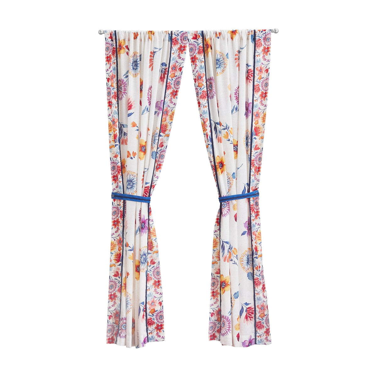 PioneerHome™ Sheer Cotton Curtain Panel, Floral,1 Panel, 50"W x 84"L - PioneerHome™