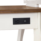 PioneerHome™ Vanity Set and Stool with Tri-Fold Mirror and Made With Solid Wood Frame, - PioneerHome™