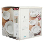 PioneerHome™ Vintage Lace 12-Piece Ceramic Dinnerware Set, Linen - PioneerHome™