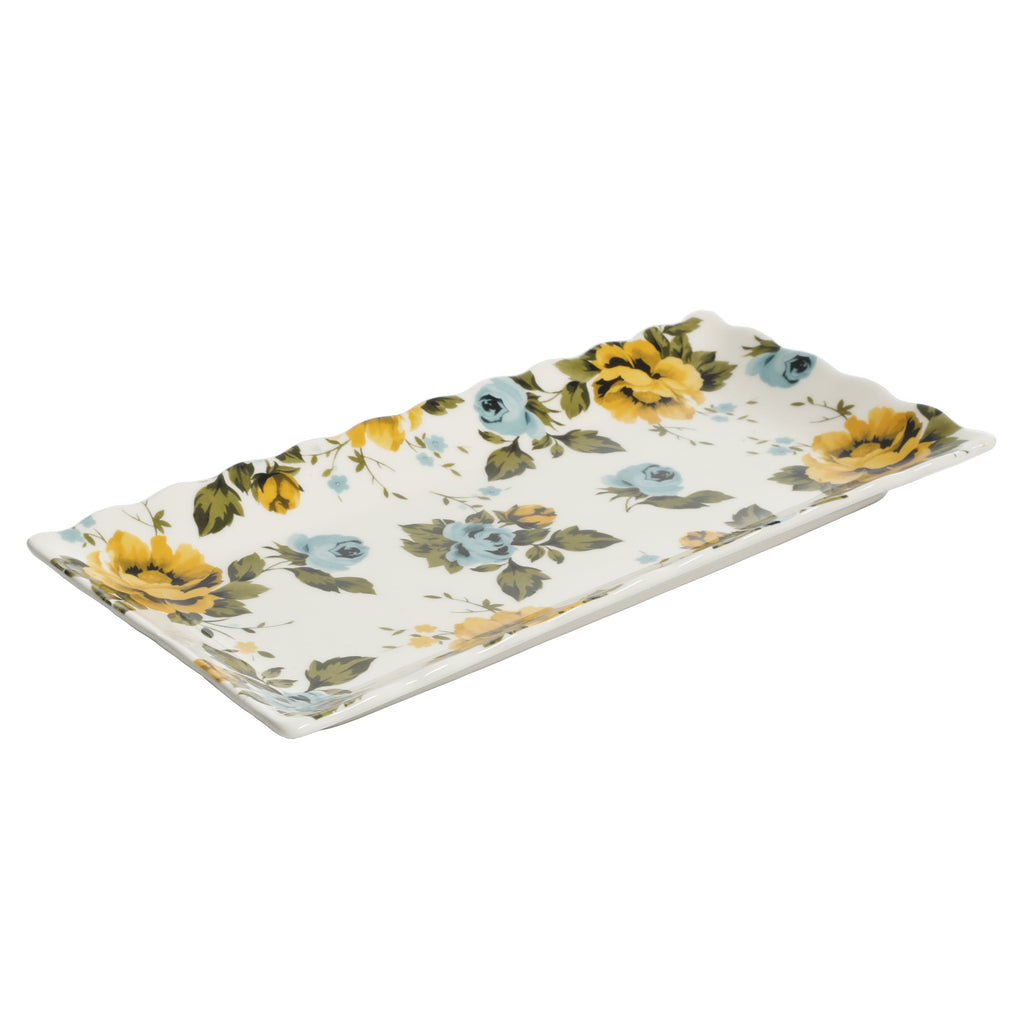 PioneerHome™ Floral Medley 12.3" Stoneware Serving Platters, 3-Piece Set - PioneerHome™