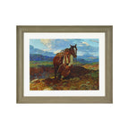 PioneerHome™ Frank Tenney Johnson "An Idle Dreamer" Framed Western Wall Art Print, Cowboy and - PioneerHome™