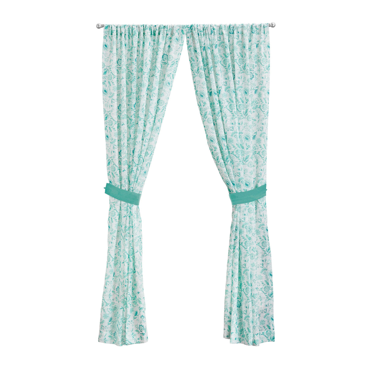 PioneerHome™ Maize Sheer Curtain Panel, Teal, 1 Panel, 50"W x 84"L - PioneerHome™
