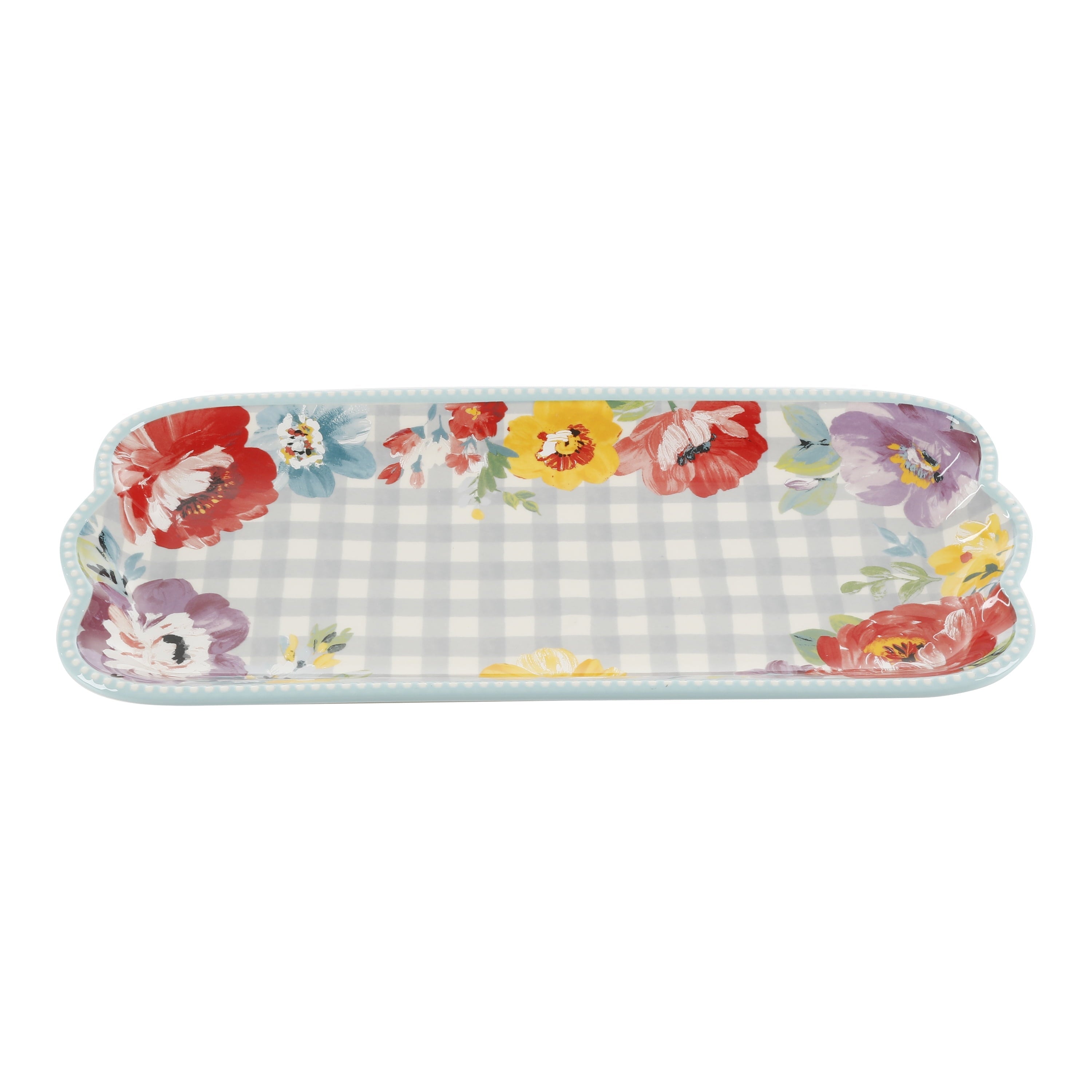 PioneerHome™ Floral Medley 3-Piece Ceramic Serving Platter Set - PioneerHome™