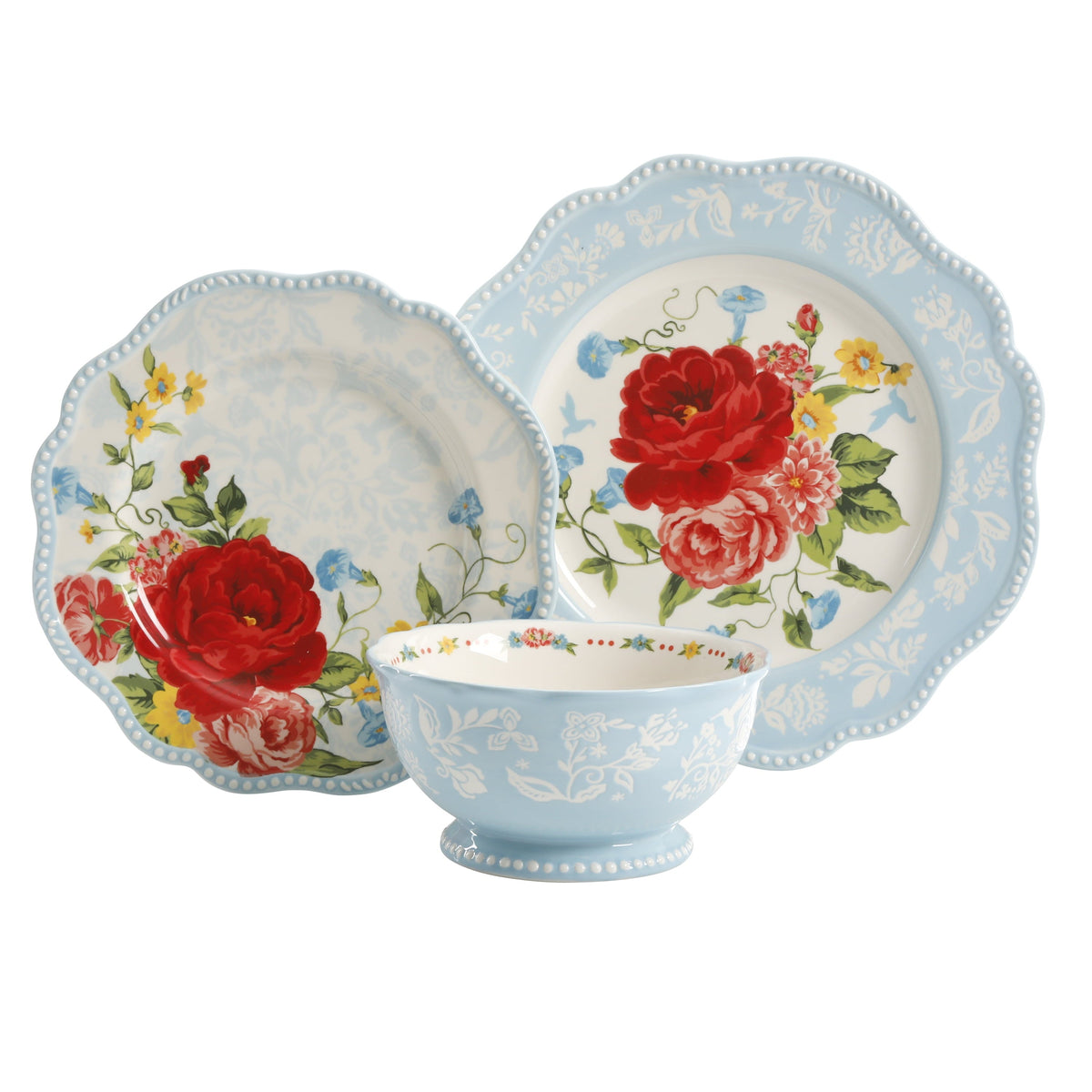 PioneerHome™ Sweet Rose 12-Piece Dinnerware Set - PioneerHome™