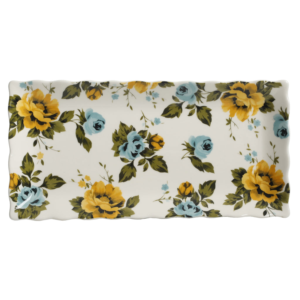 PioneerHome™ Floral Medley 12.3" Stoneware Serving Platters, 3-Piece Set - PioneerHome™