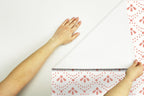 PioneerHome™ Coral Tonal Scallop Peel And Stick Vinyl Wallpaper, 215-in by 20.5-in, 30.75 sq. - PioneerHome™