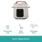 PioneerHome™ Linen Speckle 6-Quart Pressure Cooker with Touch Control Display - PioneerHome™