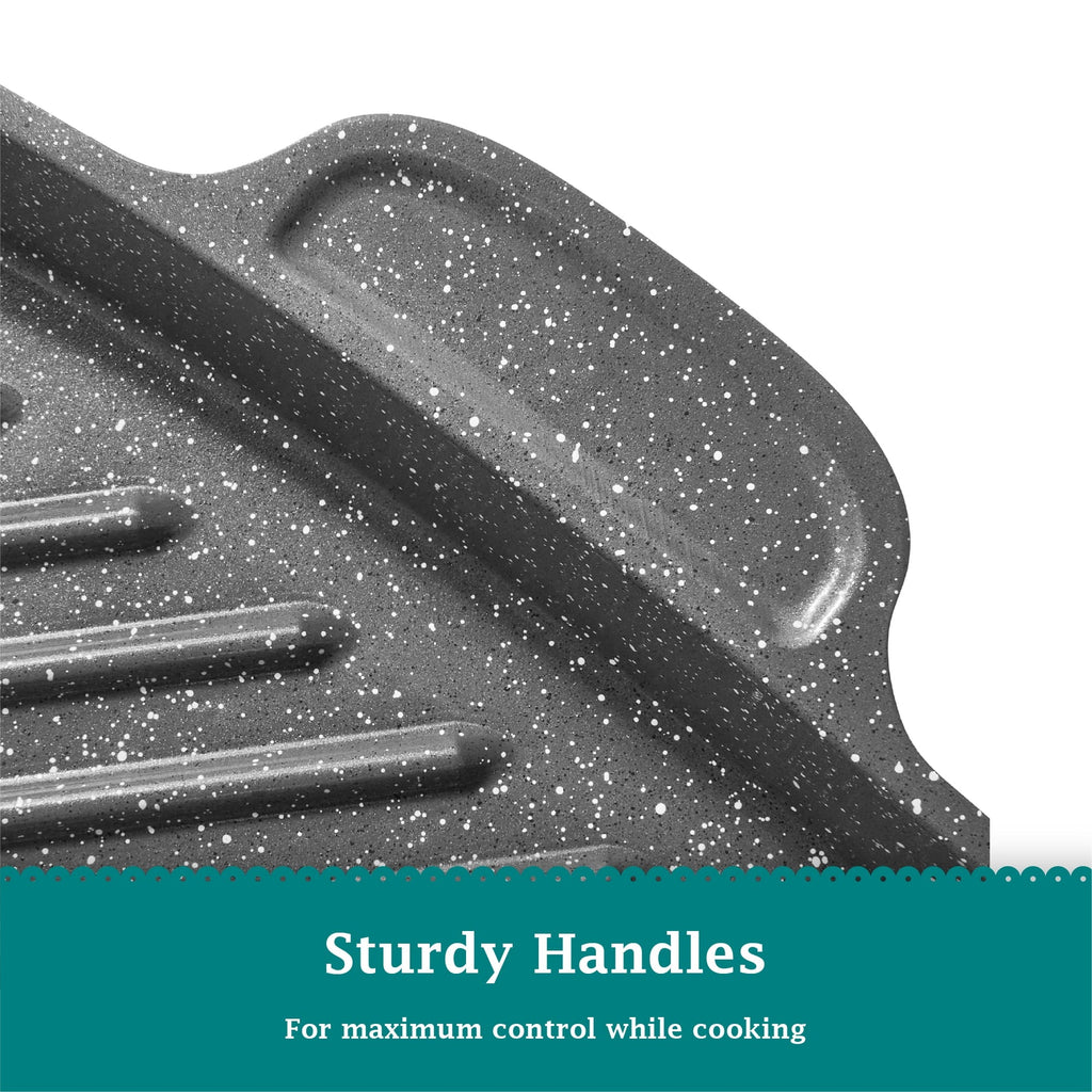 PioneerHome™ Prairie Signature 10x12 inch Cast Aluminum Nonstick Cowboy Steak Pan with Speckled Design - PioneerHome™