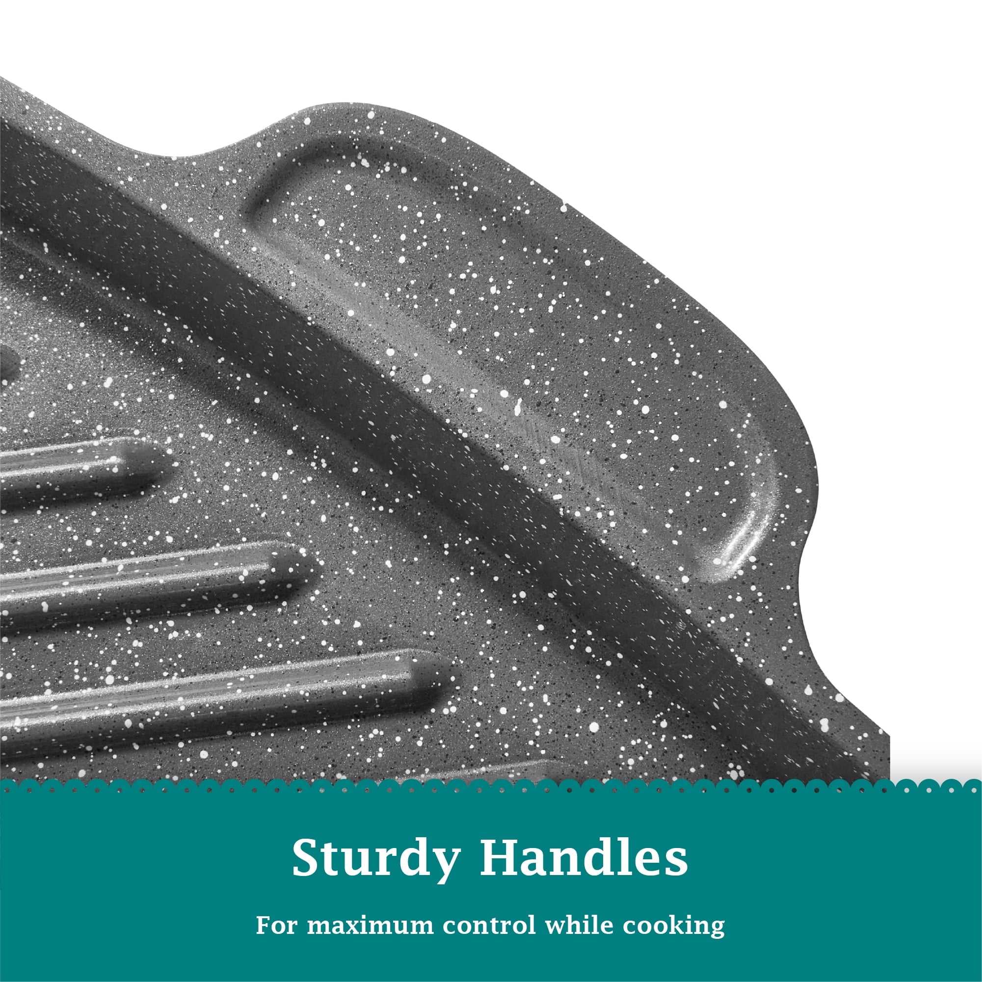 PioneerHome™ Prairie Signature 10x12 inch Cast Aluminum Nonstick Cowboy Steak Pan with Speckled Design - PioneerHome™
