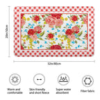 PioneerHome™ Flower Design Bath Mat Soft Rug Rubber Non Slip Quick Dry Pioneer Flower Woman Super Absorbent - PioneerHome™