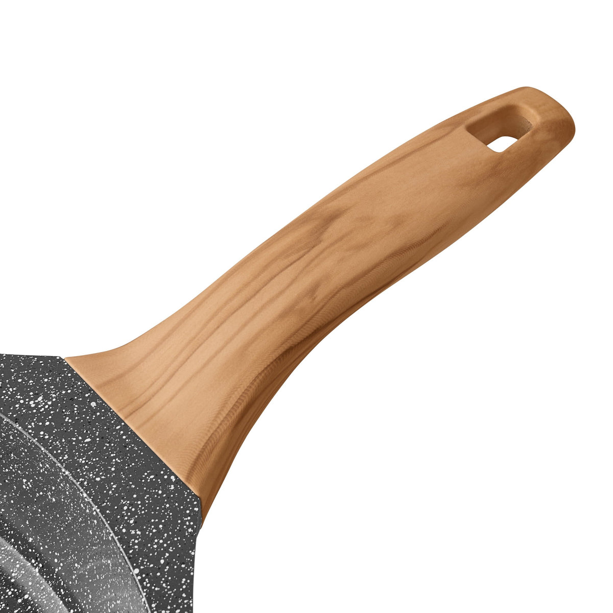 PioneerHome™ Prairie Signature 2-Piece Cast Aluminum 10" & 12" Fry Pan Set, Charcoal Speckle - PioneerHome™