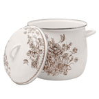 PioneerHome™ Agatha 12 Qt Enamel on Steel Stock Pot with Lid, Brown - Farmhouse - PioneerHome™