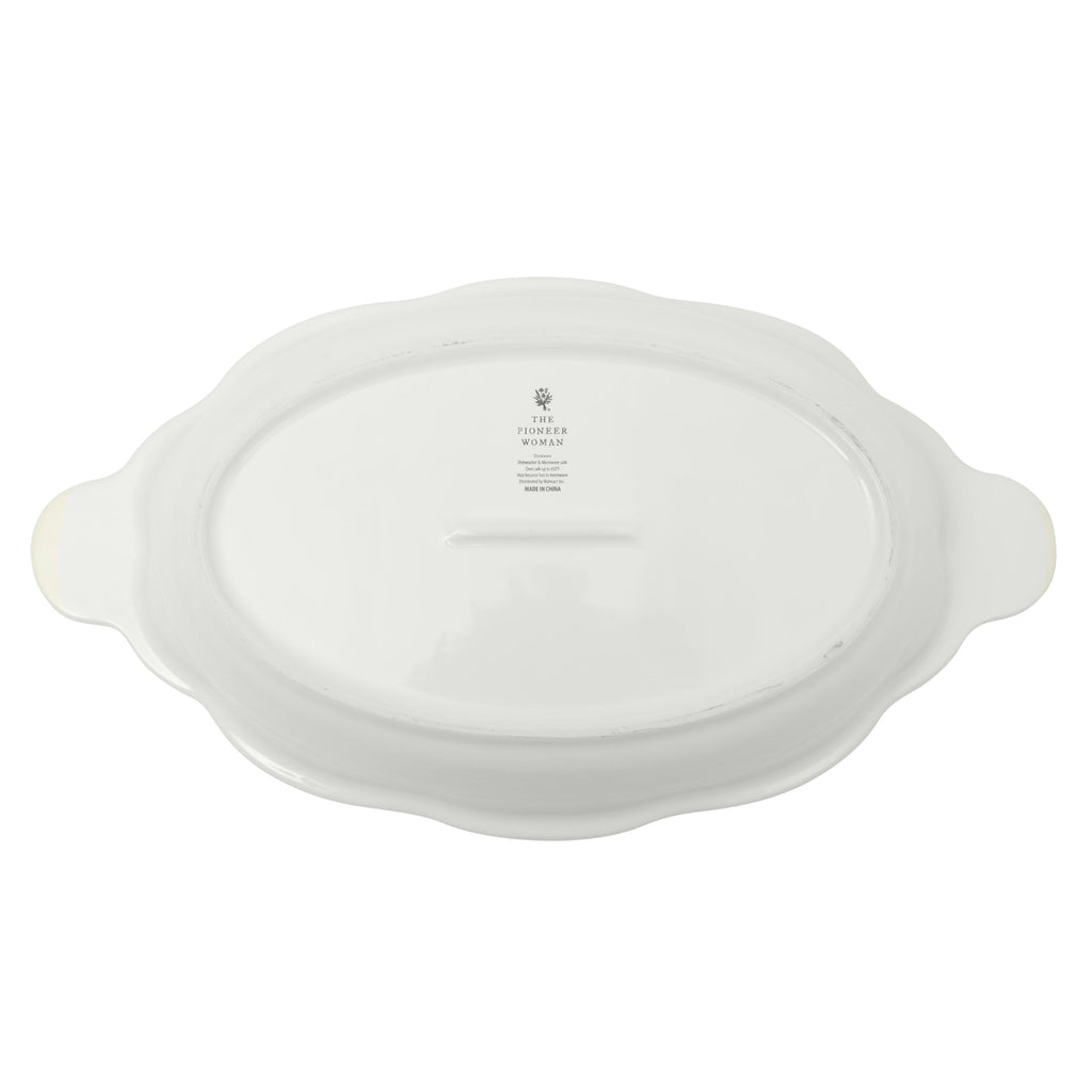 PioneerHome™ 3-Quart Oval Pumpkin Stoneware Baker with Lid, Linen - PioneerHome™