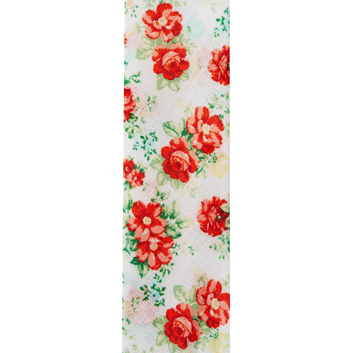 PioneerHome™ Vintage Floral White Double Fold Cotton Bias Tape Ribbon, 7/8" x 25 Yards - PioneerHome™