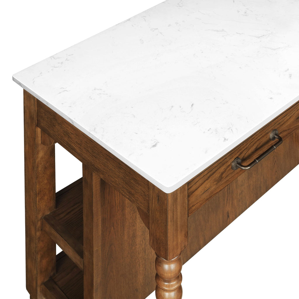 PioneerHome™ Harper Kitchen Island with Drawers, Homestead Brown - PioneerHome™