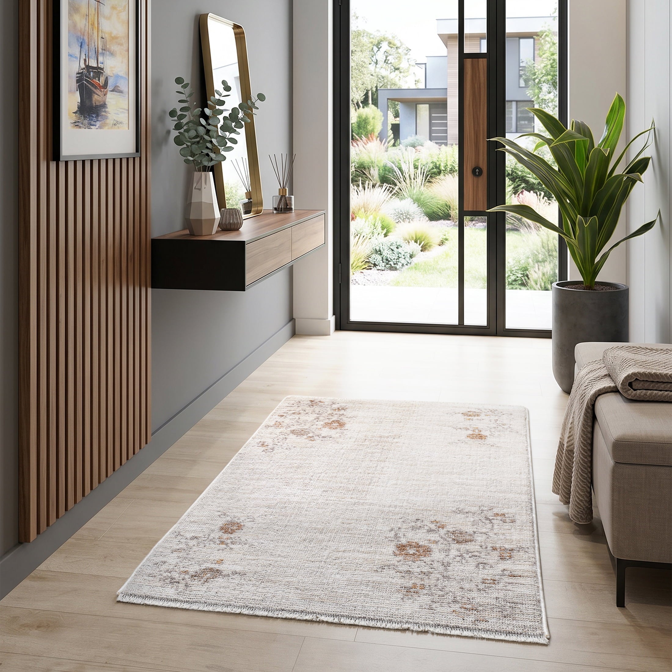 PioneerHome™ Grey Antique Floral Scatter Accent Rug, 30" x 46" - PioneerHome™