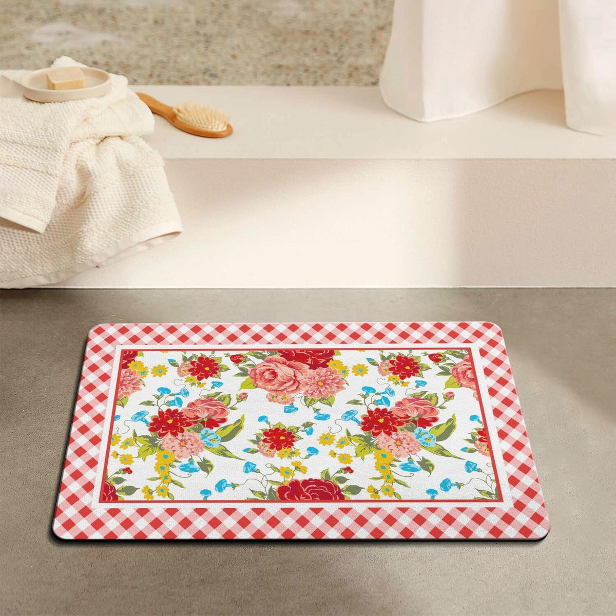 PioneerHome™ Flower Kitchen Mat Sets 2 Piece Farmhouse Anti Fatigue Waterproof Stain Resistant Floor Rug Non Slip - PioneerHome™