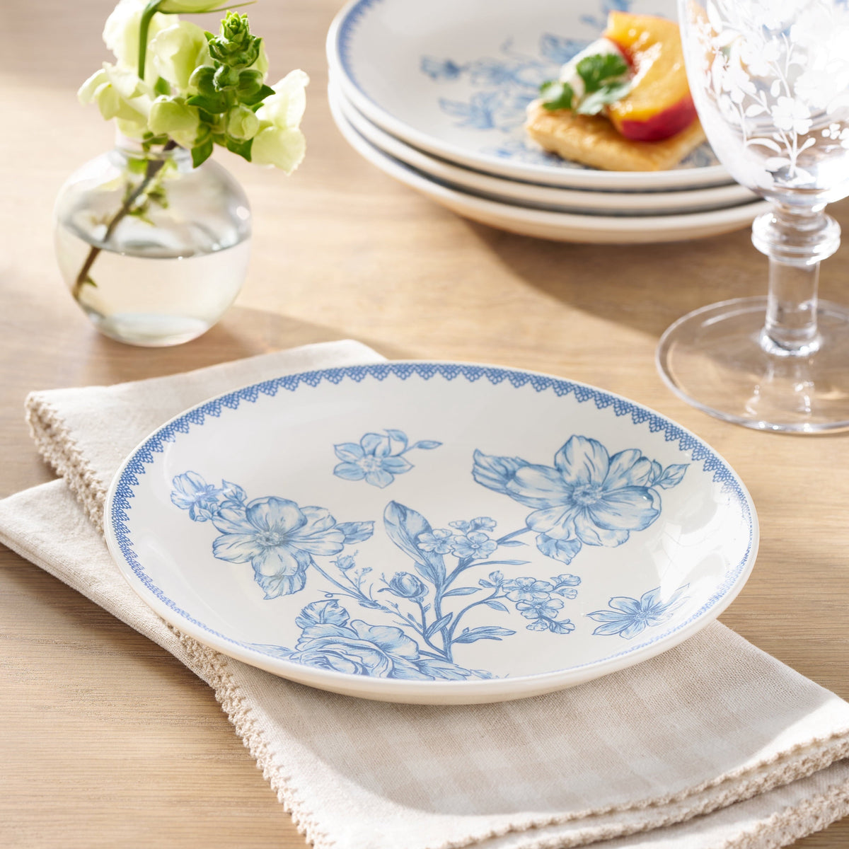 PioneerHome™ Agatha Stoneware Appetizer Plate, Blue, Set of 6 - PioneerHome™