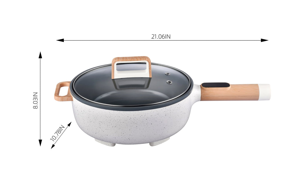 PioneerHome™ 3.5L Electric Skillet, Linen Speckle - PioneerHome™